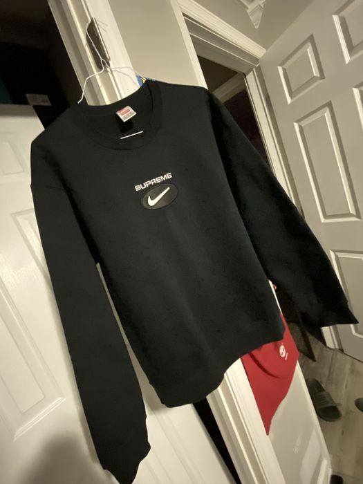 Supreme Supreme x Nike Jewel Crewneck - Black | Grailed