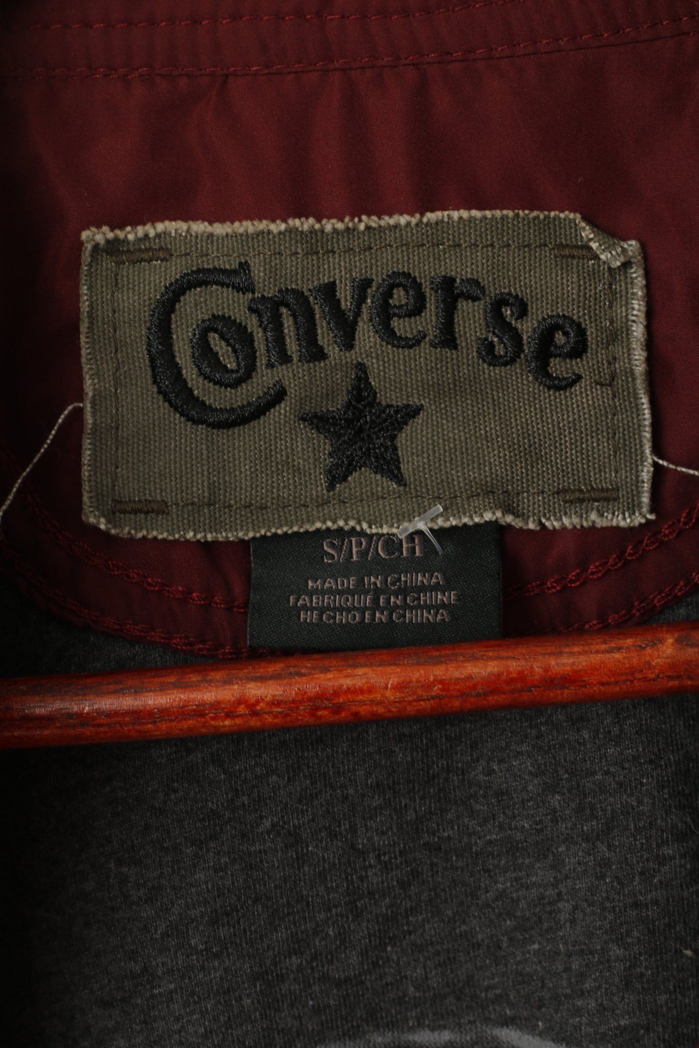 Converse Converse Men S Jacket Burgundy Lightweight Top 1678 Size US S / EU 44-46 / 1 - 5 Thumbnail
