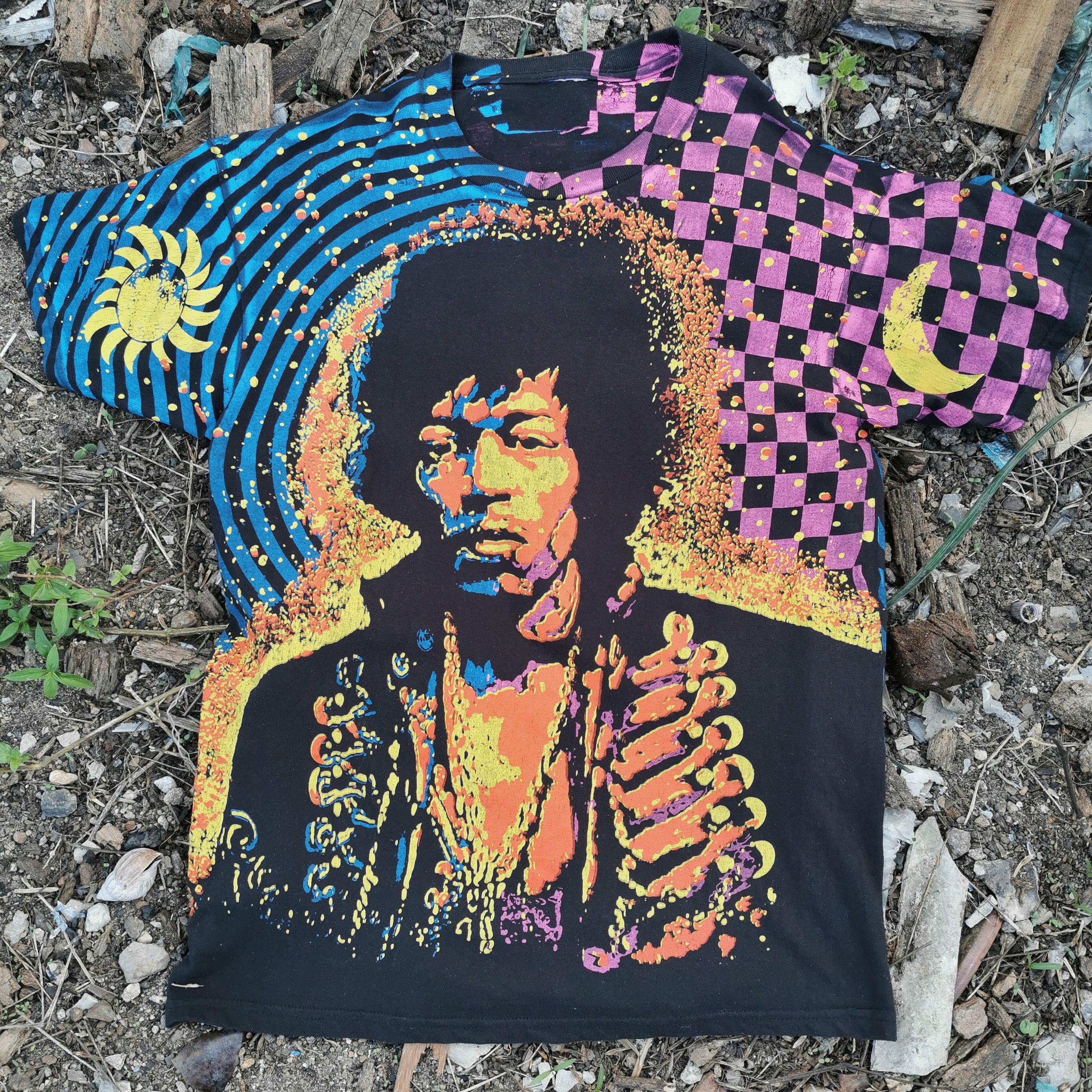 Band Tees × Vintage Bootleg jimi handrix full print tees Size US L / EU 52-54 / 3 - 1 Thumbnail