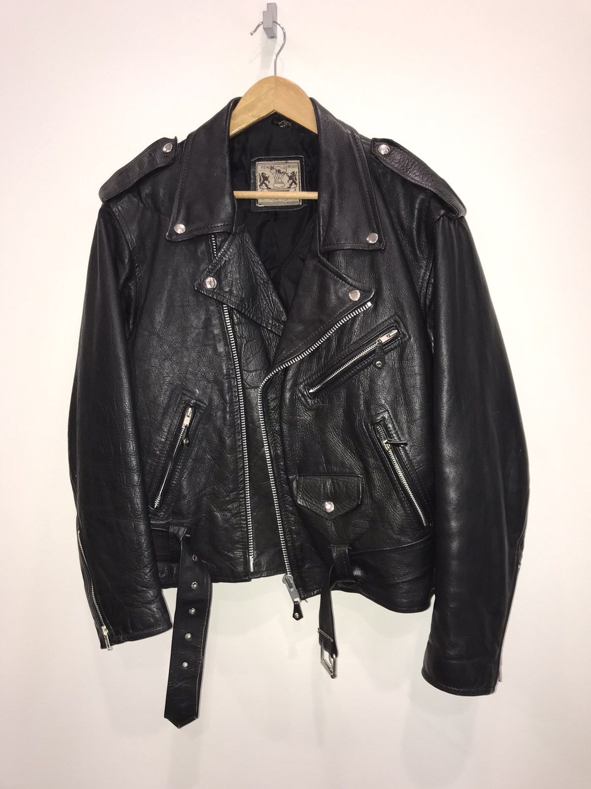 Vintage Vintage BLL Leather Biker Jacket YKK | Grailed