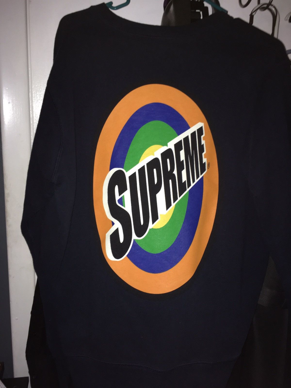 Supreme Spin Logo Crewneck Grailed