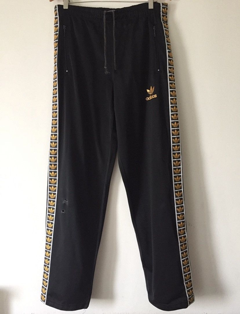 Adidas Vintage 80s Tracksuit Striped Line Logo Rare Size US 33 - 2 Thumbnail