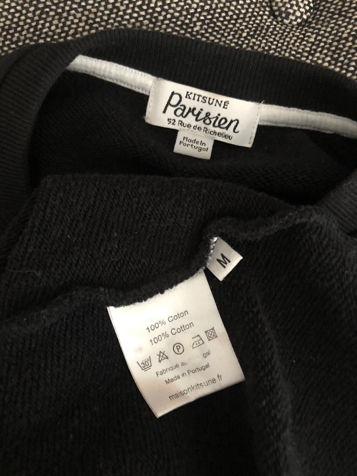 Maison Kitsune Maison Kitsune Parisien logo black sweatshirt Size US M / EU 48-50 / 2 - 2 Thumbnail