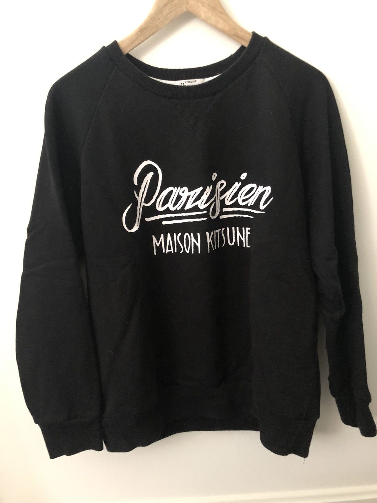 Maison Kitsune Maison Kitsune Parisien logo black sweatshirt Size US M / EU 48-50 / 2 - 1 Thumbnail