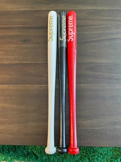 Ready Stock] Supreme Baseball bat baseball bat iron rod weapon legal  self-defense bat colour [Black/White]