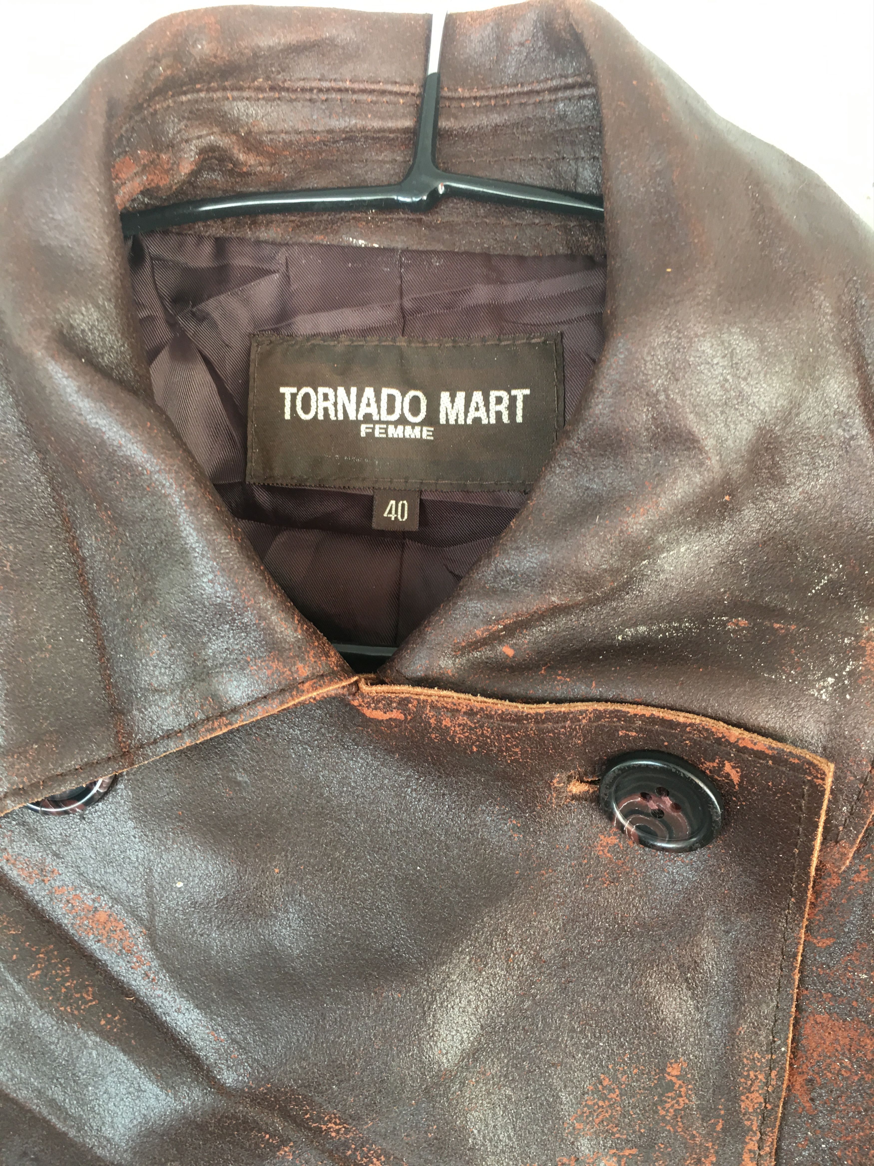Tornado Mart Vintage distressed leather jacket Size US XXS / EU 40 - 7 Thumbnail
