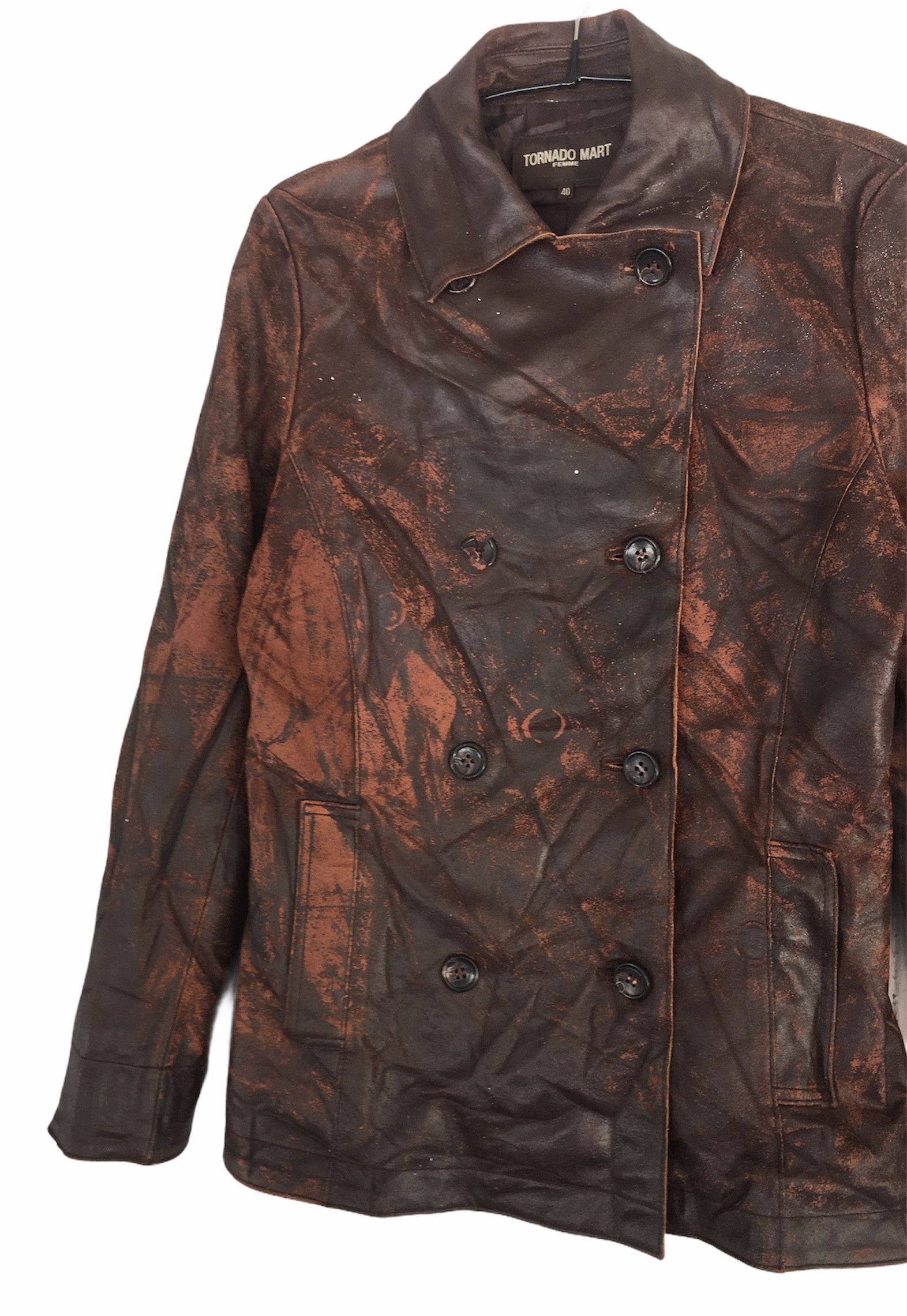 Tornado Mart Vintage distressed leather jacket Size US XXS / EU 40 - 2 Thumbnail