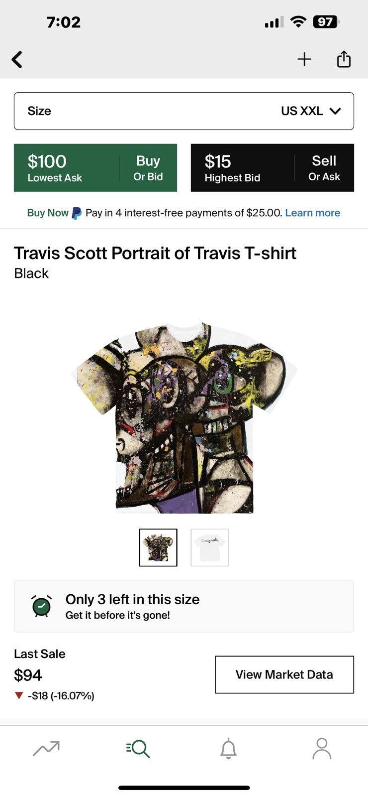 Travis Scott Travis Portrait of Travis tee Size US XXL / EU 58 / 5 - 3 Thumbnail