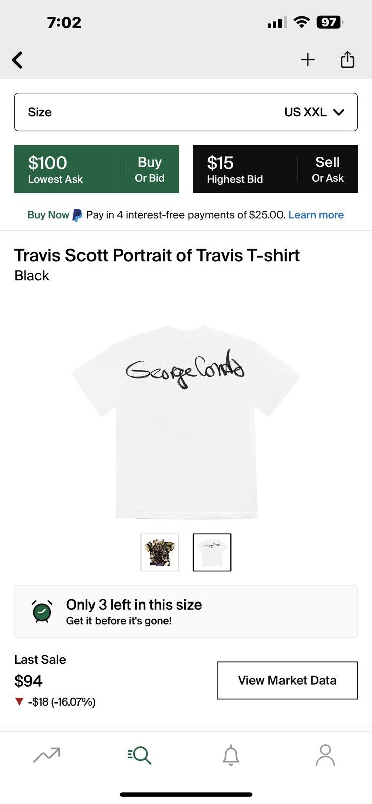 Travis Scott Travis Portrait of Travis tee Size US XXL / EU 58 / 5 - 4 Thumbnail