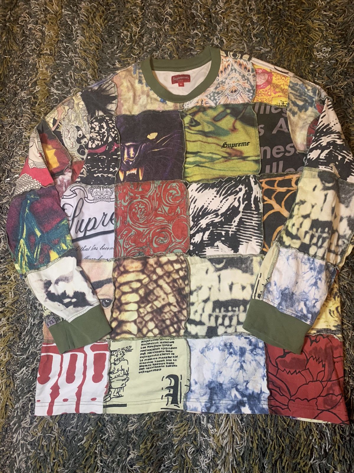 Supreme Supreme Mosaic Patchwork L/S Top | Grailed