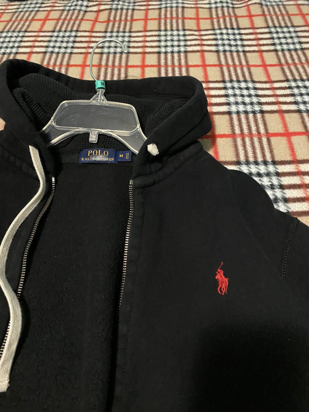 Polo Ralph Lauren Black Polo hoodie zip red horse Grailed