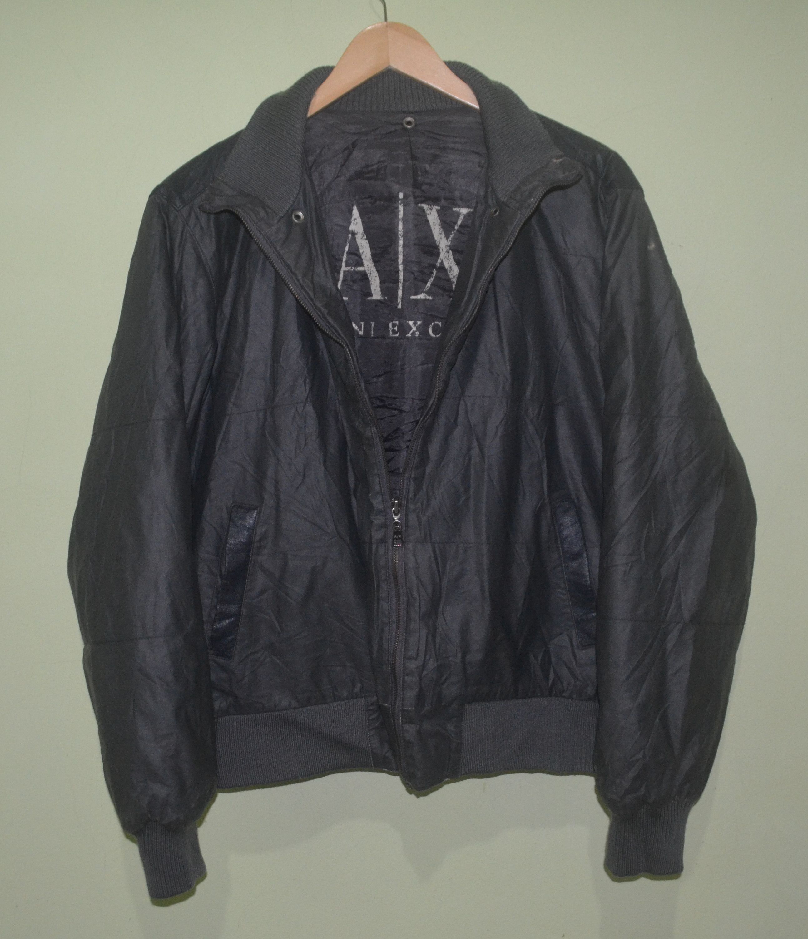 Armani Exchange ARMANY EXCHANGE LEATHER JACKET RARE Size US M / EU 48-50 / 2 - 1 Thumbnail