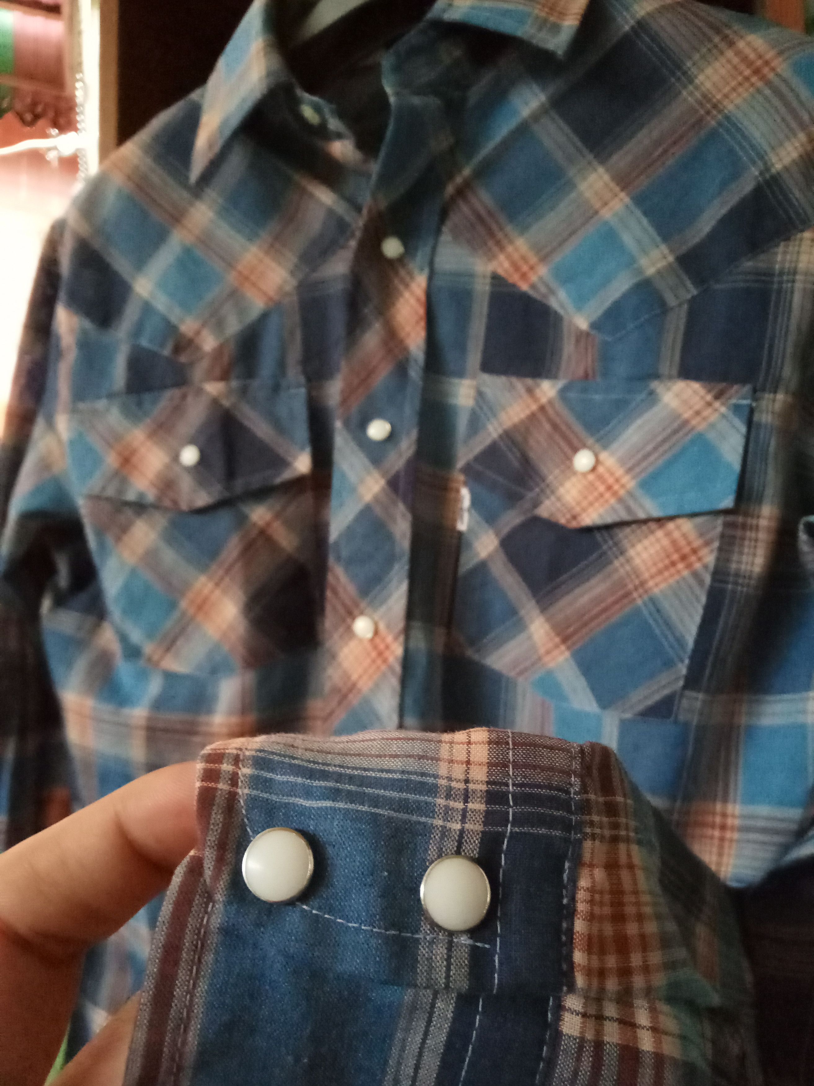 Vintage vintage levis 70s western cowboy white pearls buttons usa Size US M / EU 48-50 / 2 - 5 Thumbnail