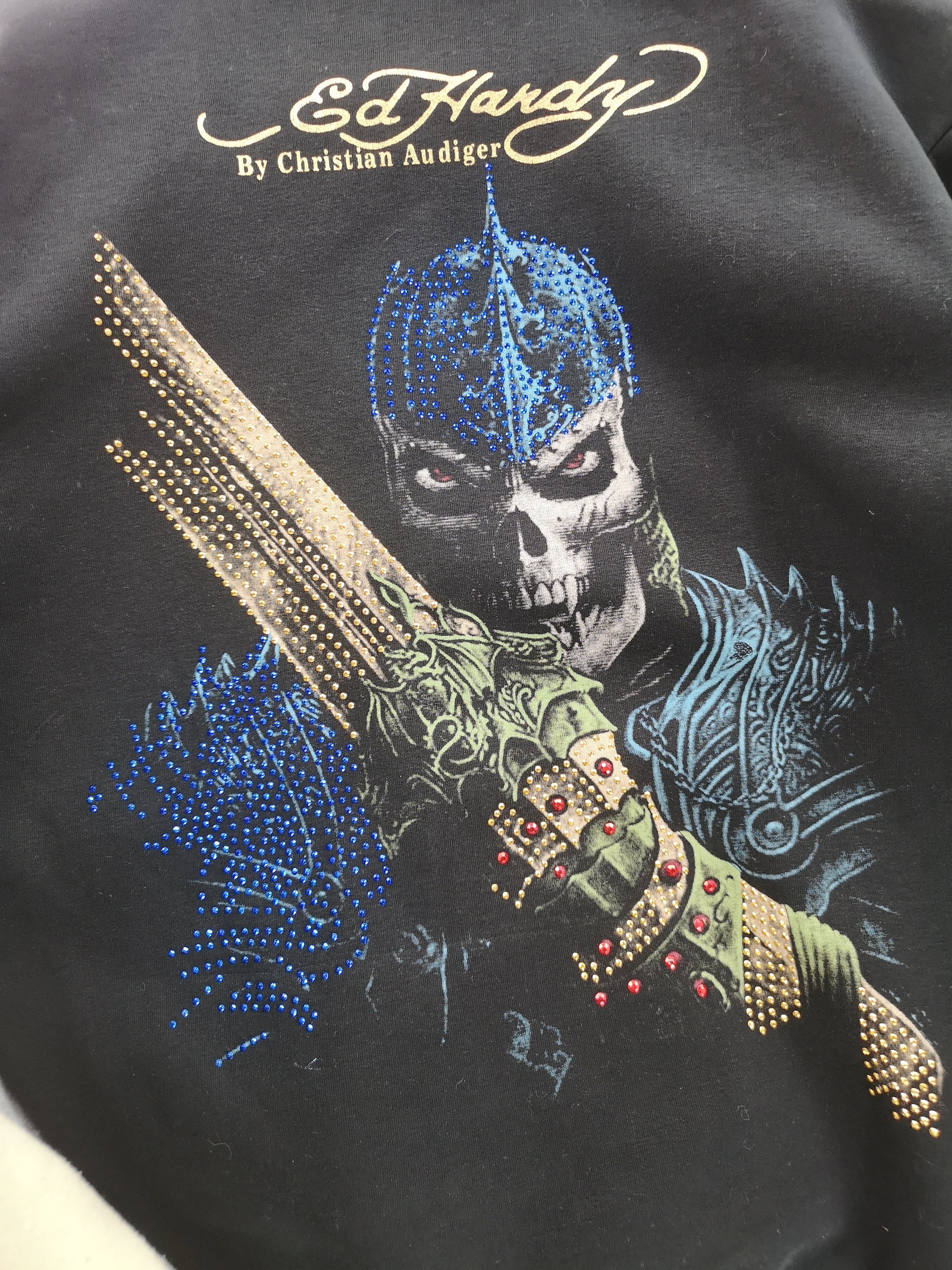 Christian Audigier Ed Hardy Zip Hoodie drip Size US XL / EU 56 / 4 - 7 Thumbnail