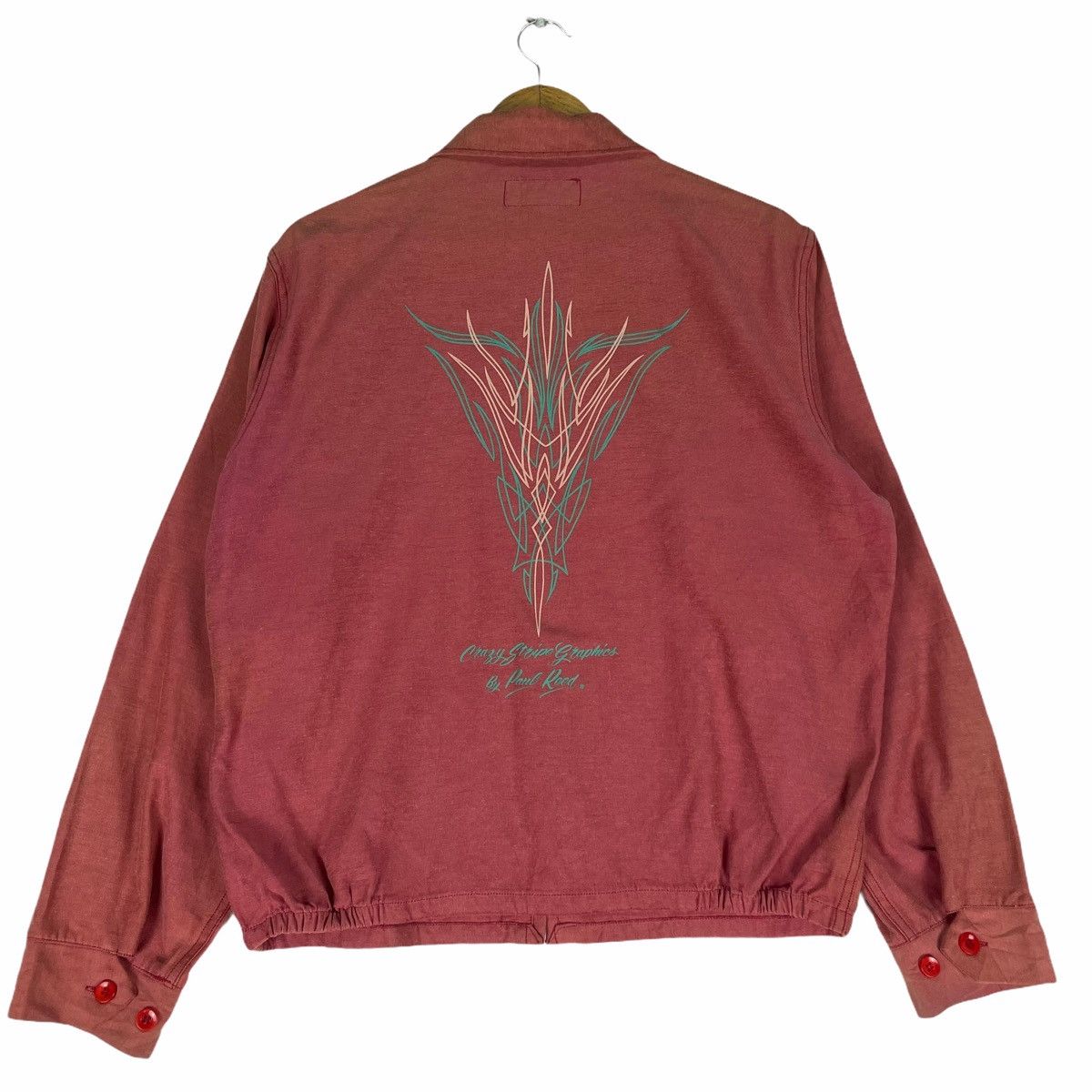 Buzz Rickson's 🌟PAUL REED Buzz Rickson Crazy Strippe Graphic Zipper Jacket Size US M / EU 48-50 / 2 - 1 Thumbnail