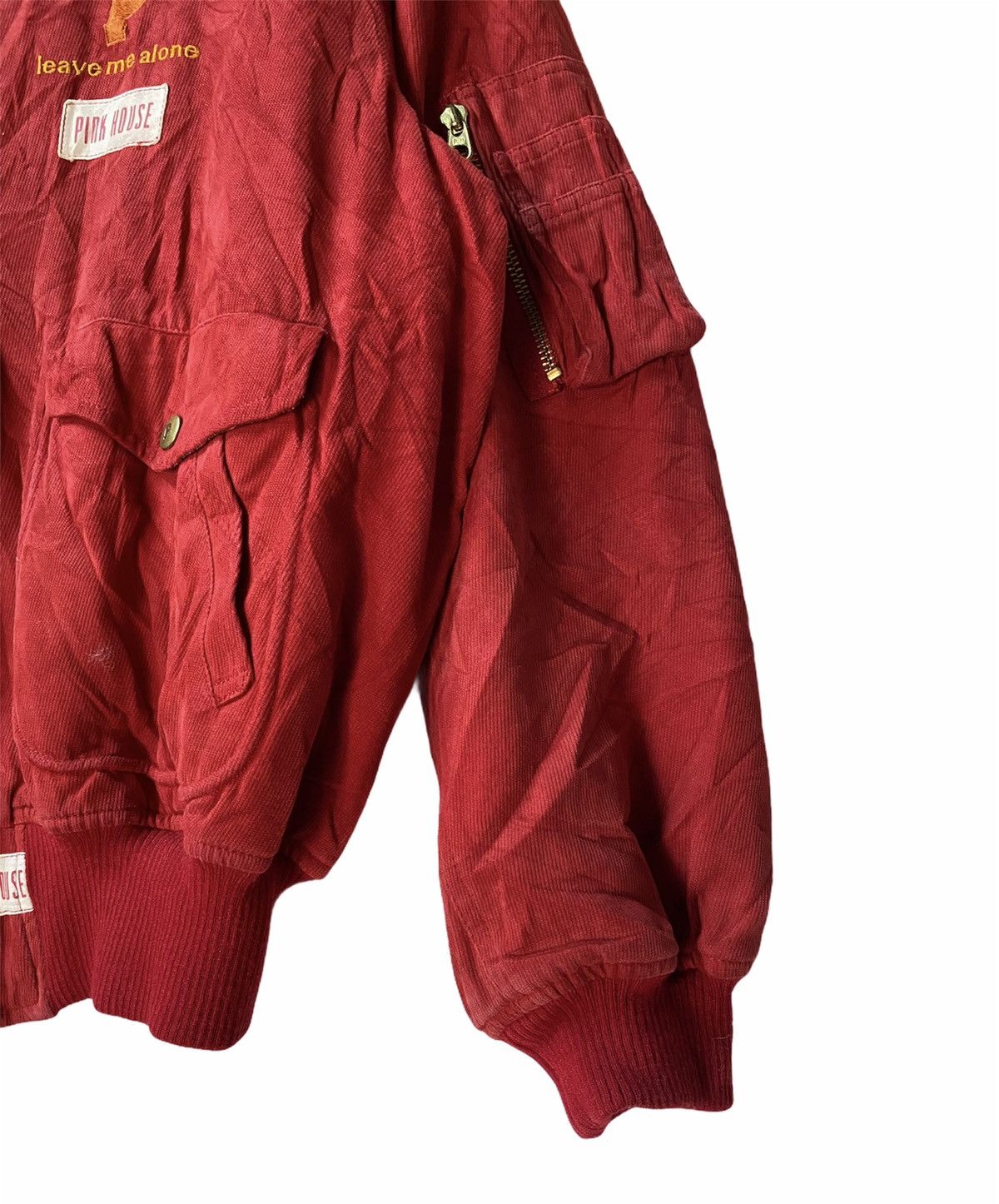 Pink House Vintage PINK HOUSE Red Bomber Zipper Jacket Size US S / EU 44-46 / 1 - 4 Thumbnail