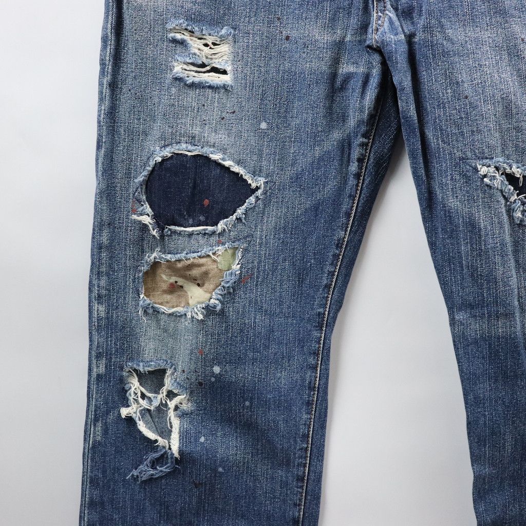 Sophnet. SOPHNET. / Damaged Jeans / 9543 - 1015 71.7 Size US 31 - 4 Thumbnail