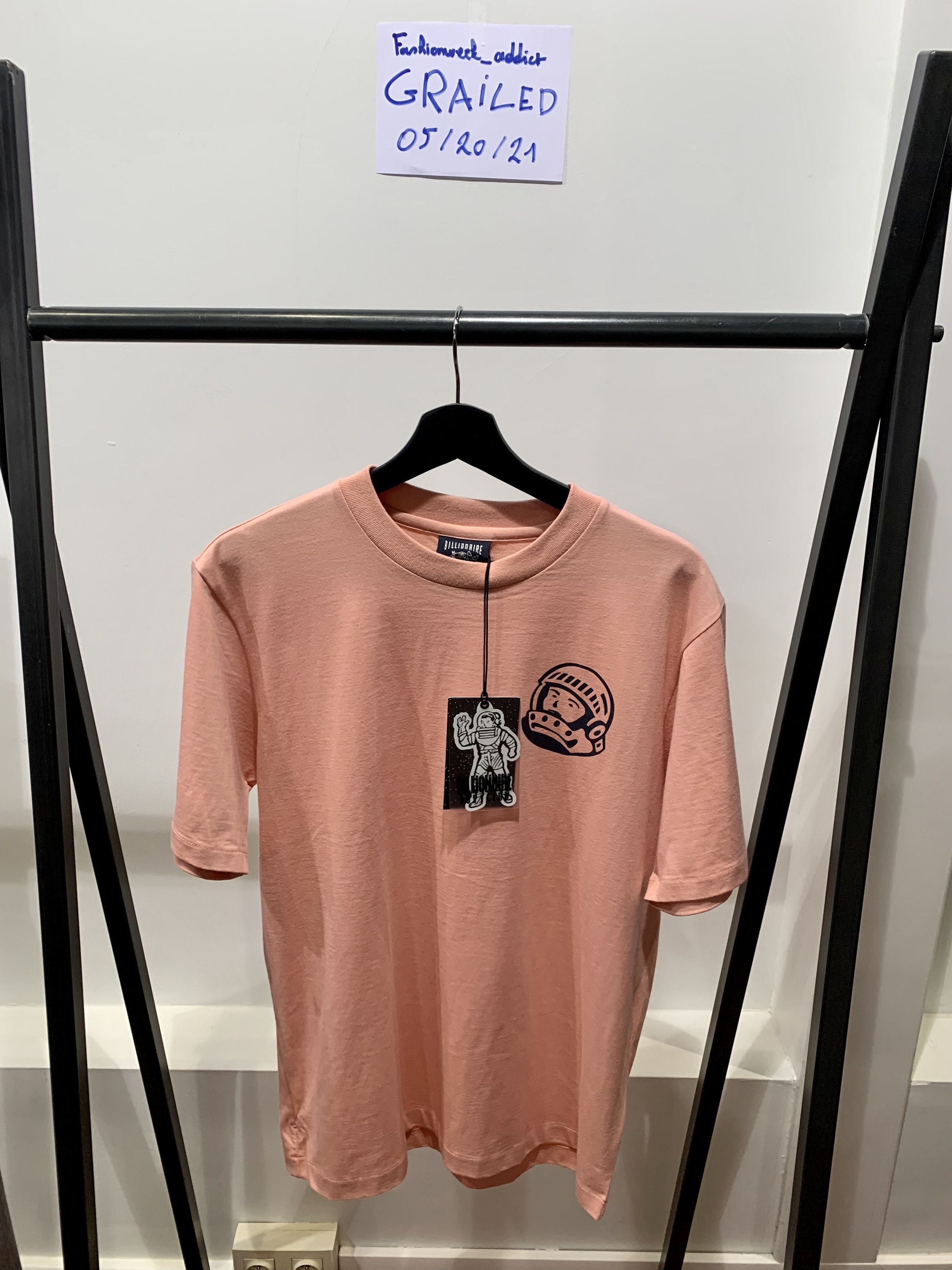 Billionaire Boys Club Astro Helmet Logo T-Shirt Coral Pink