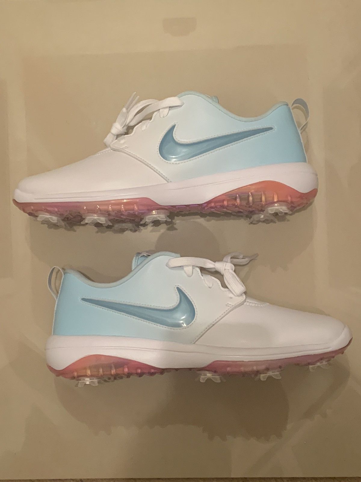 Nike White Roshe with Blue and Pink Accents Custom Nike Roshe One  main image 2