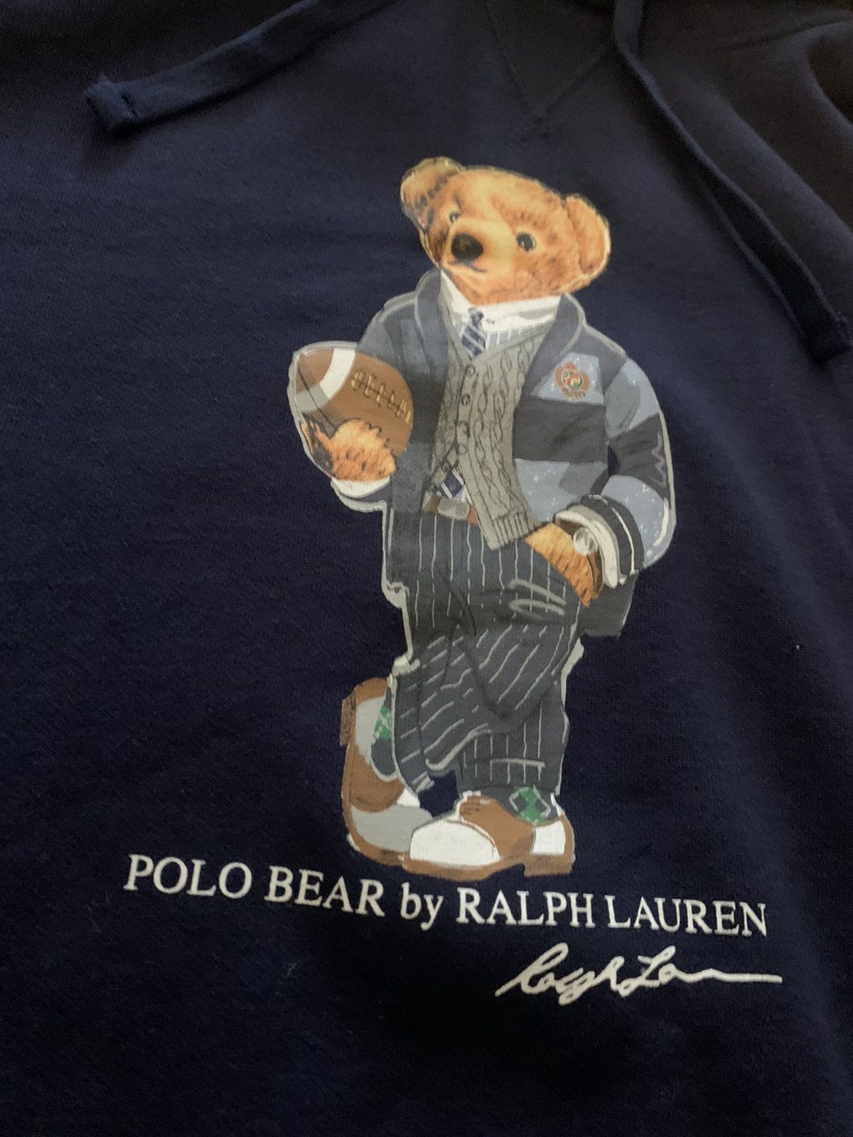 Polo bear football hoodie hotsell