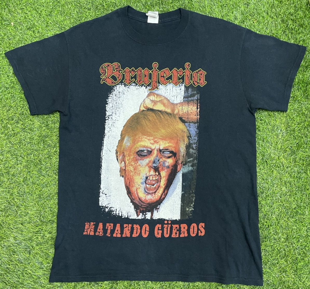 Band Tees × Donald Trump × Vintage DONALD TRUMP BRUJERIA HEAVYMETAL BAND TEES Size US L / EU 52-54 / 3 - 1 Thumbnail