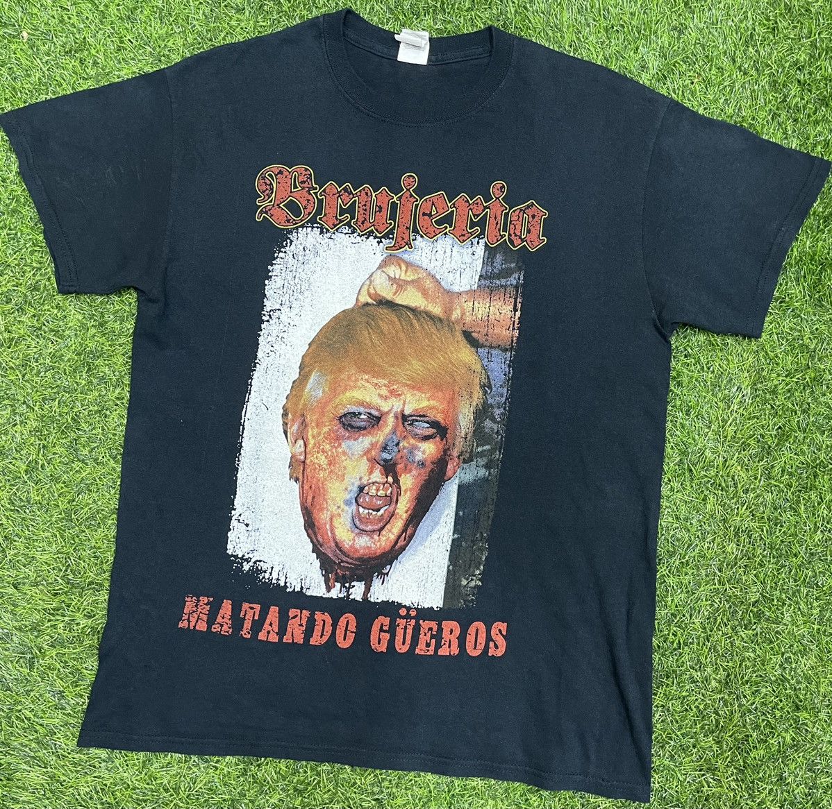 Band Tees × Donald Trump × Vintage DONALD TRUMP BRUJERIA HEAVYMETAL BAND TEES Size US L / EU 52-54 / 3 - 3 Thumbnail