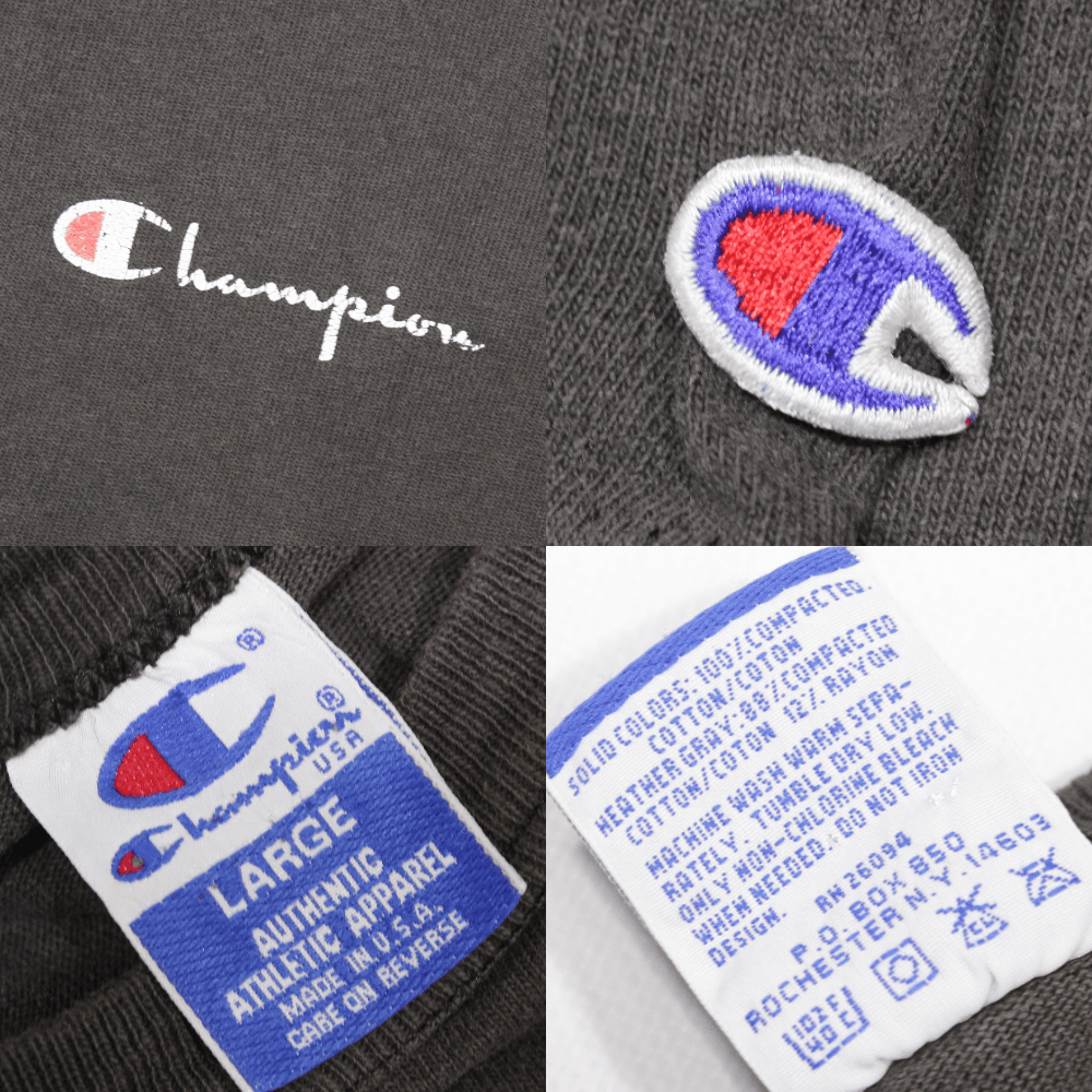 Champion 90S Logo Sun Faded T-Shirt Vintage Made in USA Size US L / EU 52-54 / 3 - 8 Thumbnail