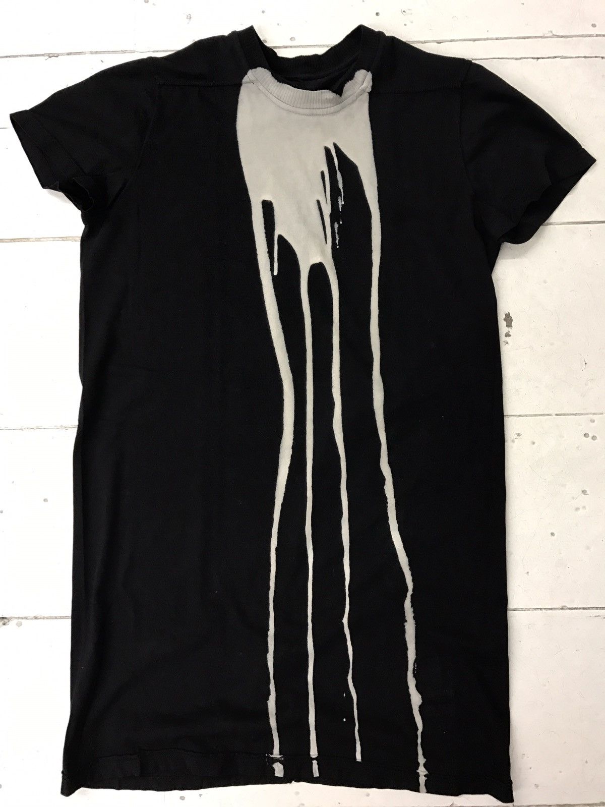 Rick Owens Drkshdw Vomit Bleach Drip T-Shirt | Grailed