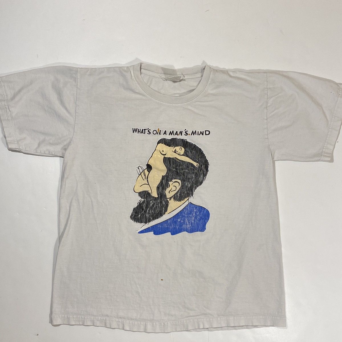 Vintage Vintage What’s On A Man’s Mind Tee Size US M / EU 48-50 / 2 - 1 Thumbnail