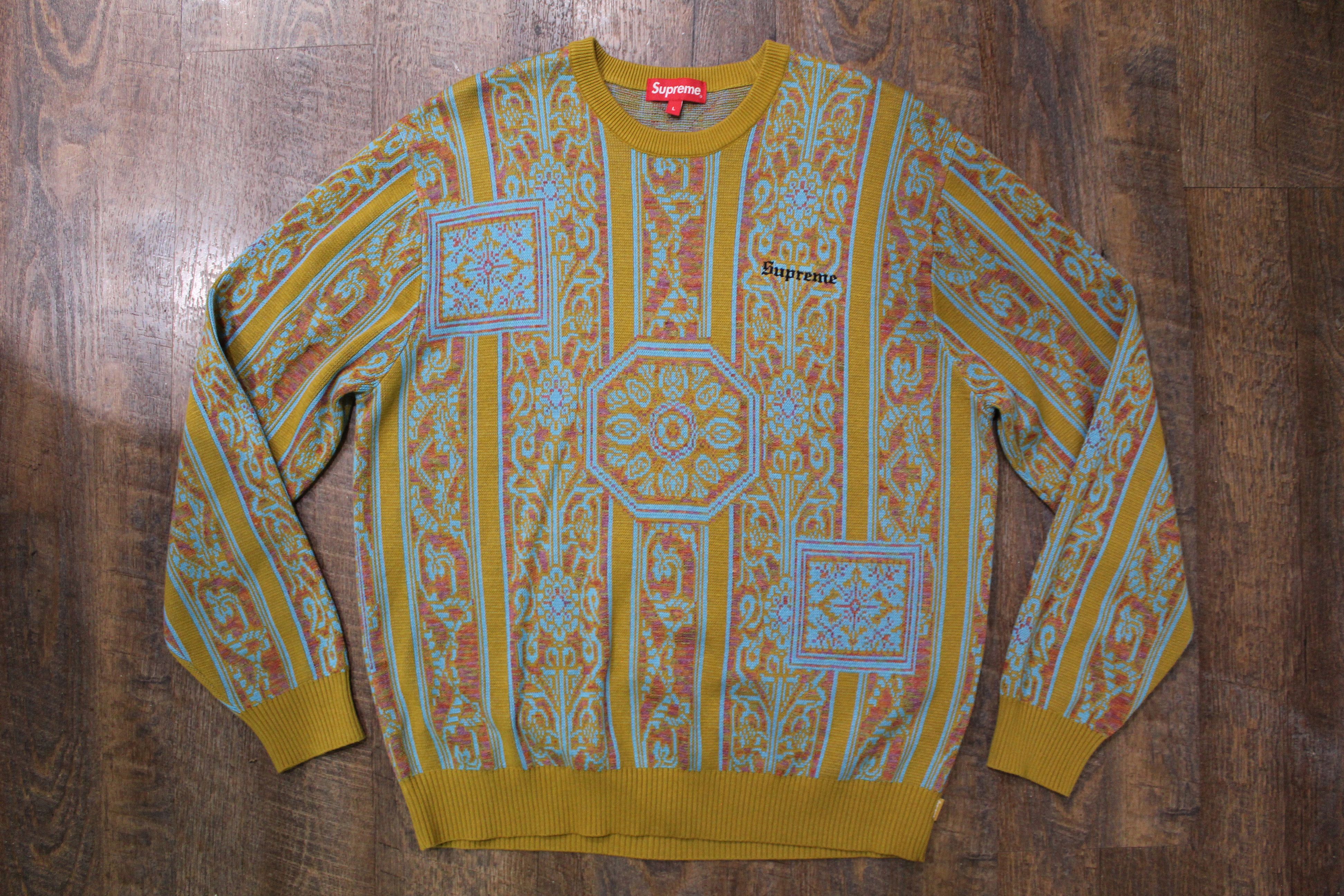 Supreme Tapestry Sweater | Grailed