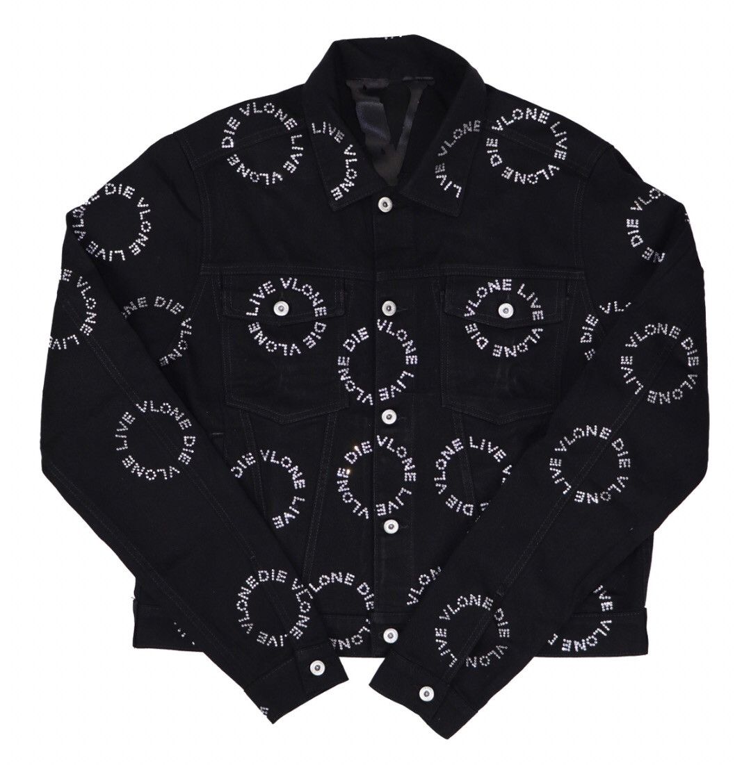 Vlone Vlone Rhinestone Denim Jean Jacket Grailed