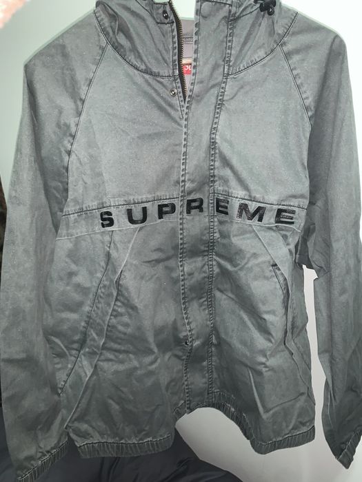 Supreme Overdyed twill hooded jacket | Grailed