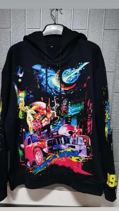 Vlone JUICE WRLD 999 Club X VLONE Cosmic Black Hoodie Size Large