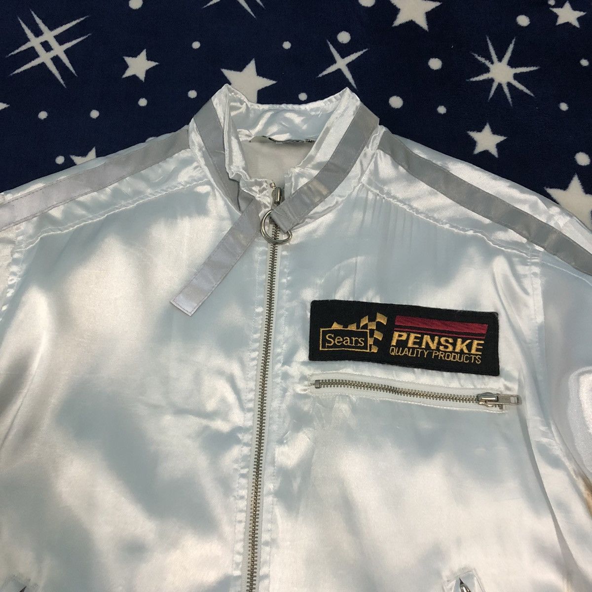 Vintage Rare Vintage 80s Sear Racing Jacket Light Reflection Size US M / EU 48-50 / 2 - 2 Thumbnail
