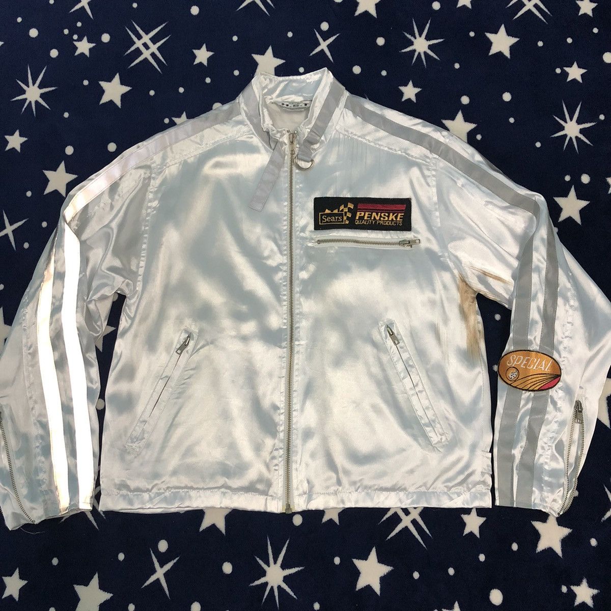 Vintage Rare Vintage 80s Sear Racing Jacket Light Reflection Size US M / EU 48-50 / 2 - 9 Thumbnail