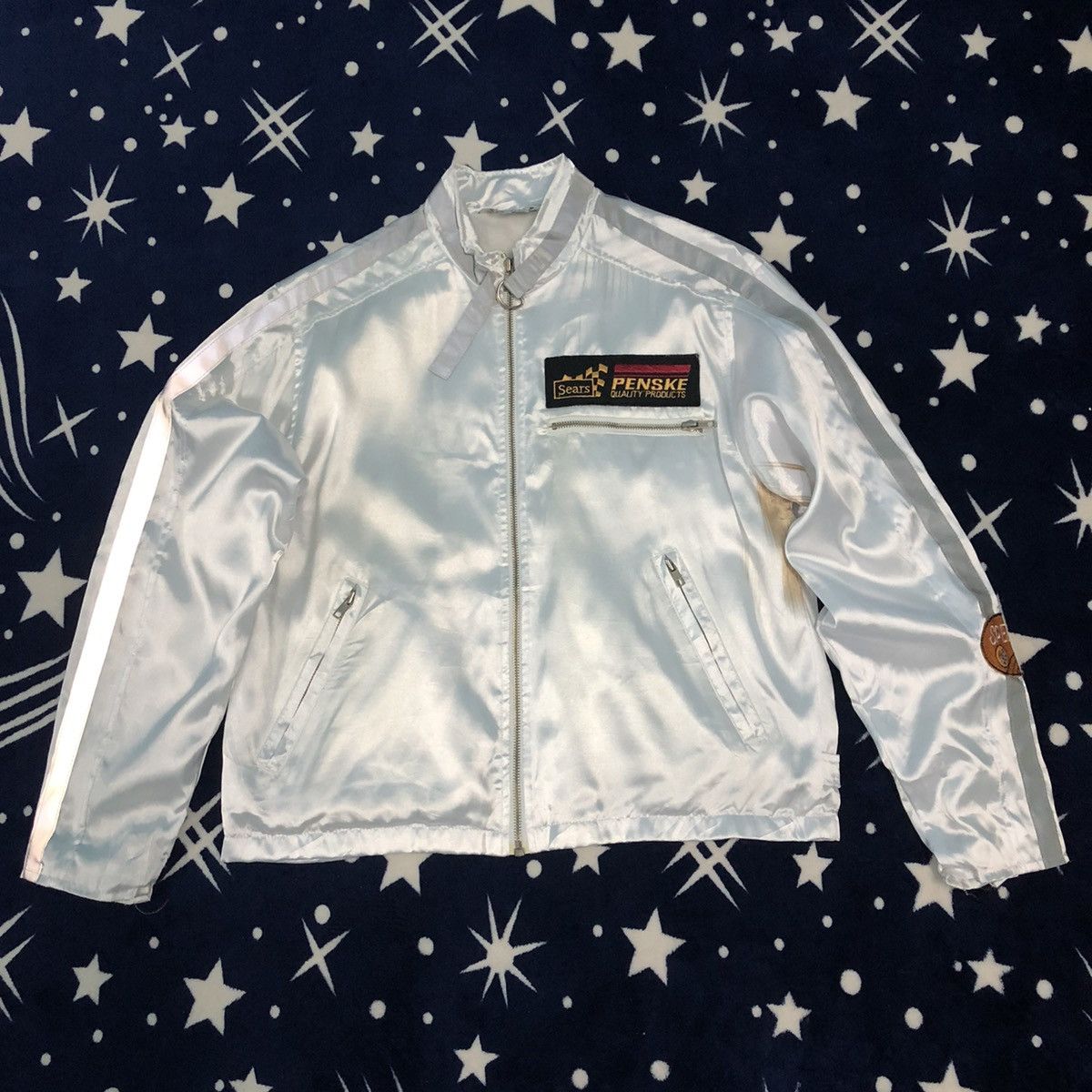 Vintage Rare Vintage 80s Sear Racing Jacket Light Reflection Size US M / EU 48-50 / 2 - 1 Thumbnail