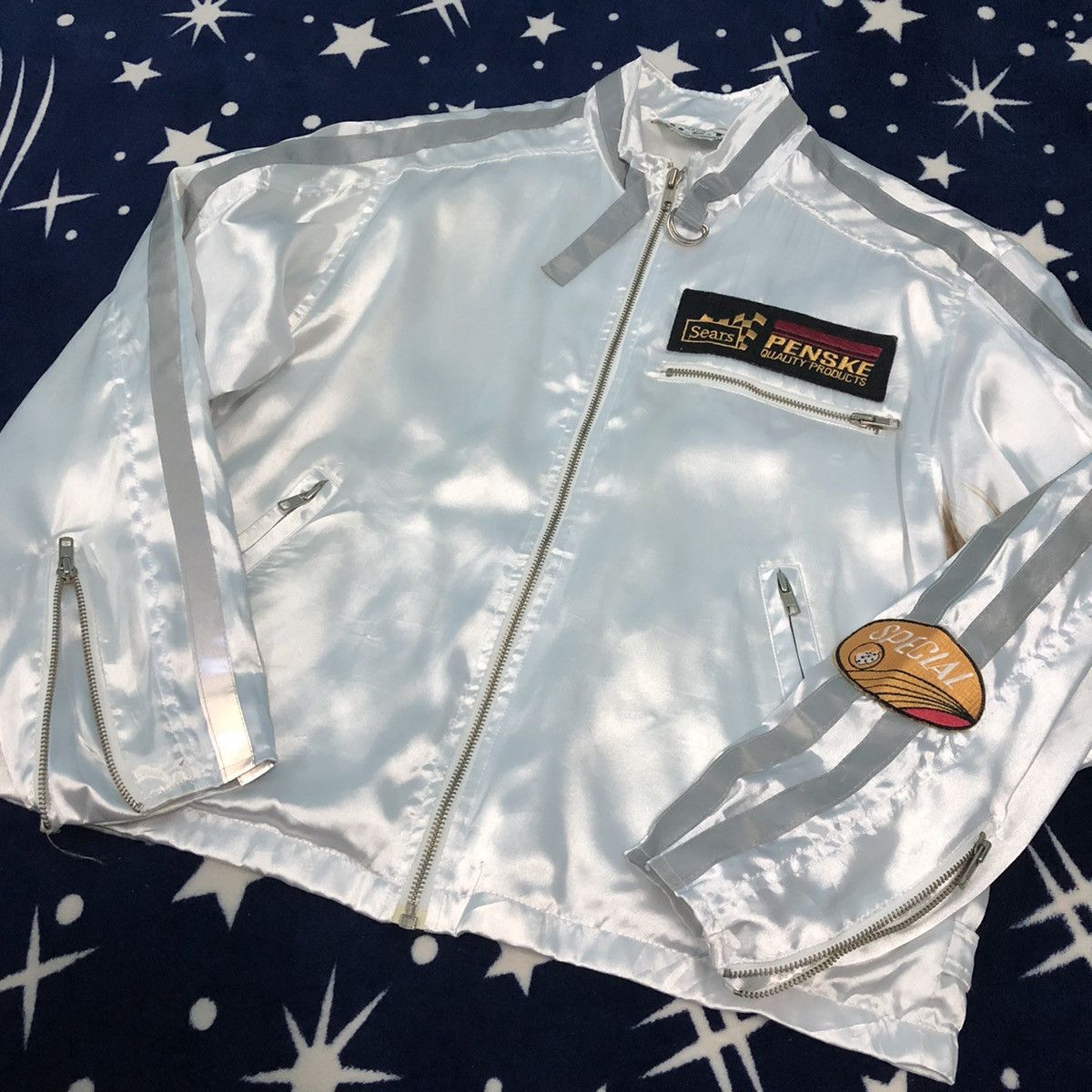 Vintage Rare Vintage 80s Sear Racing Jacket Light Reflection Size US M / EU 48-50 / 2 - 8 Thumbnail
