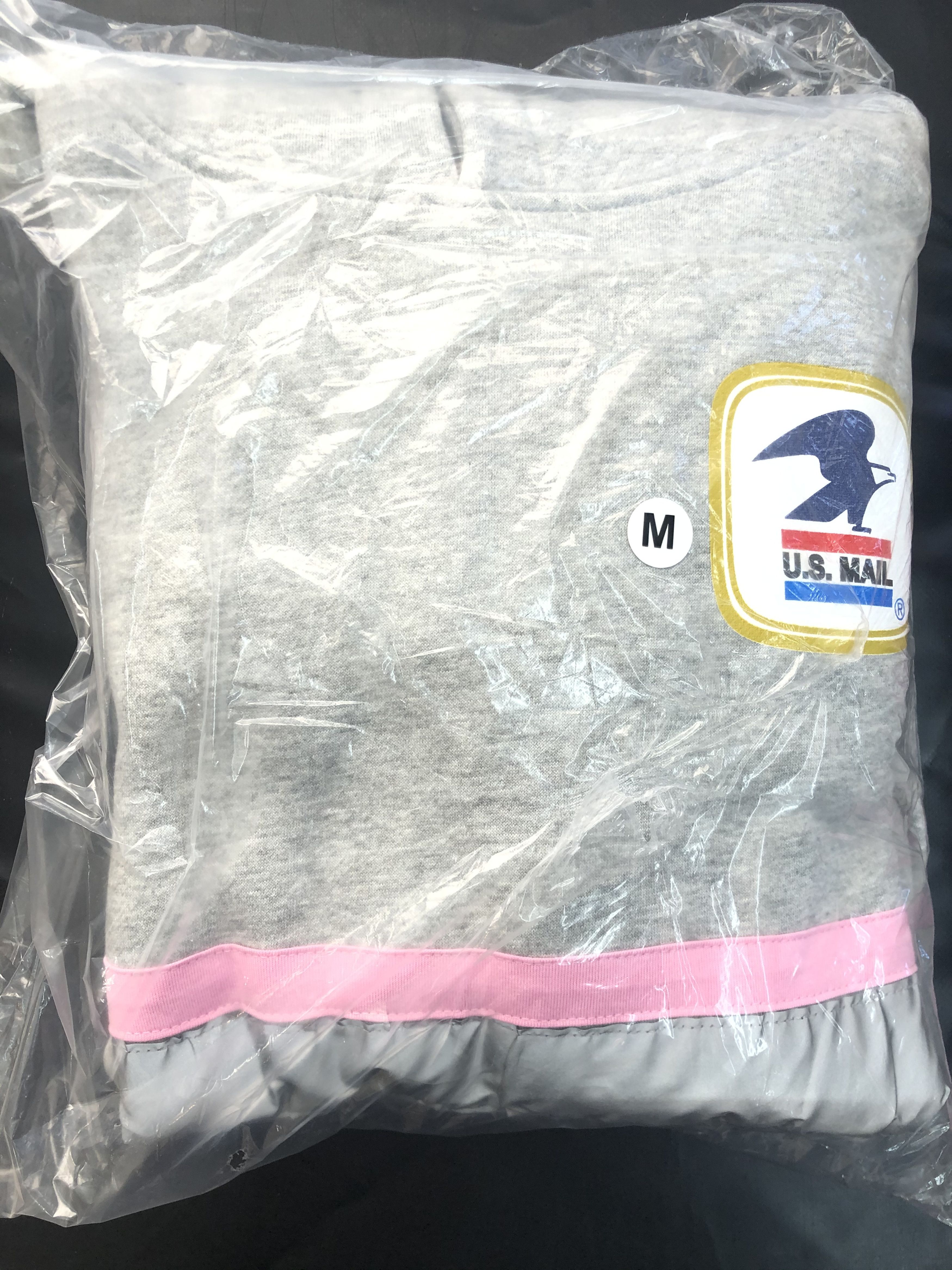 Anti Social Social Club DS Pink ASSC X USPS Work Grey Hoodie in hand ...