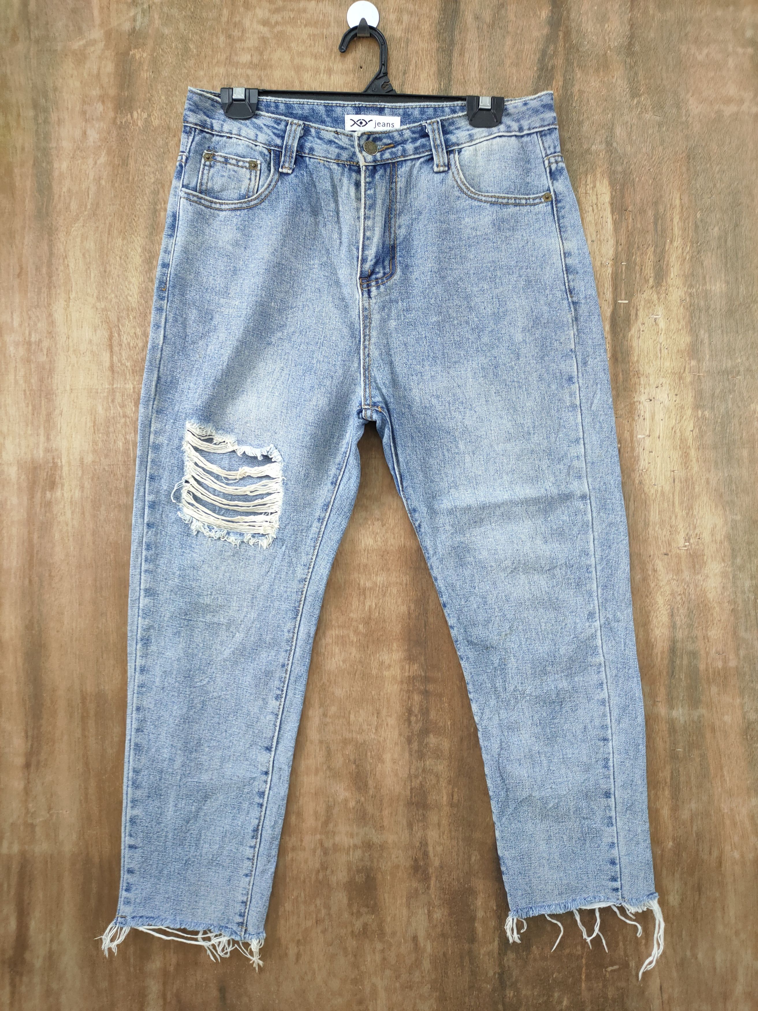 Japanese Brand × StraightFaded FADED/ DISTRESSED DENIM JEANS PANTS Size US 30 / EU 46 - 1 Thumbnail