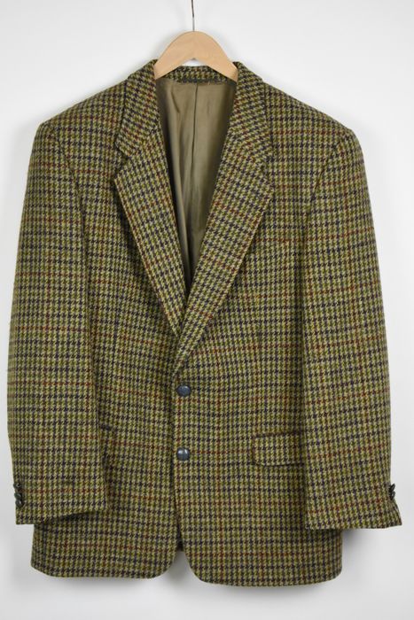 Harris Tweed HARRIS TWEED DESCH ~LARGE* Green Wool Blazer | Grailed