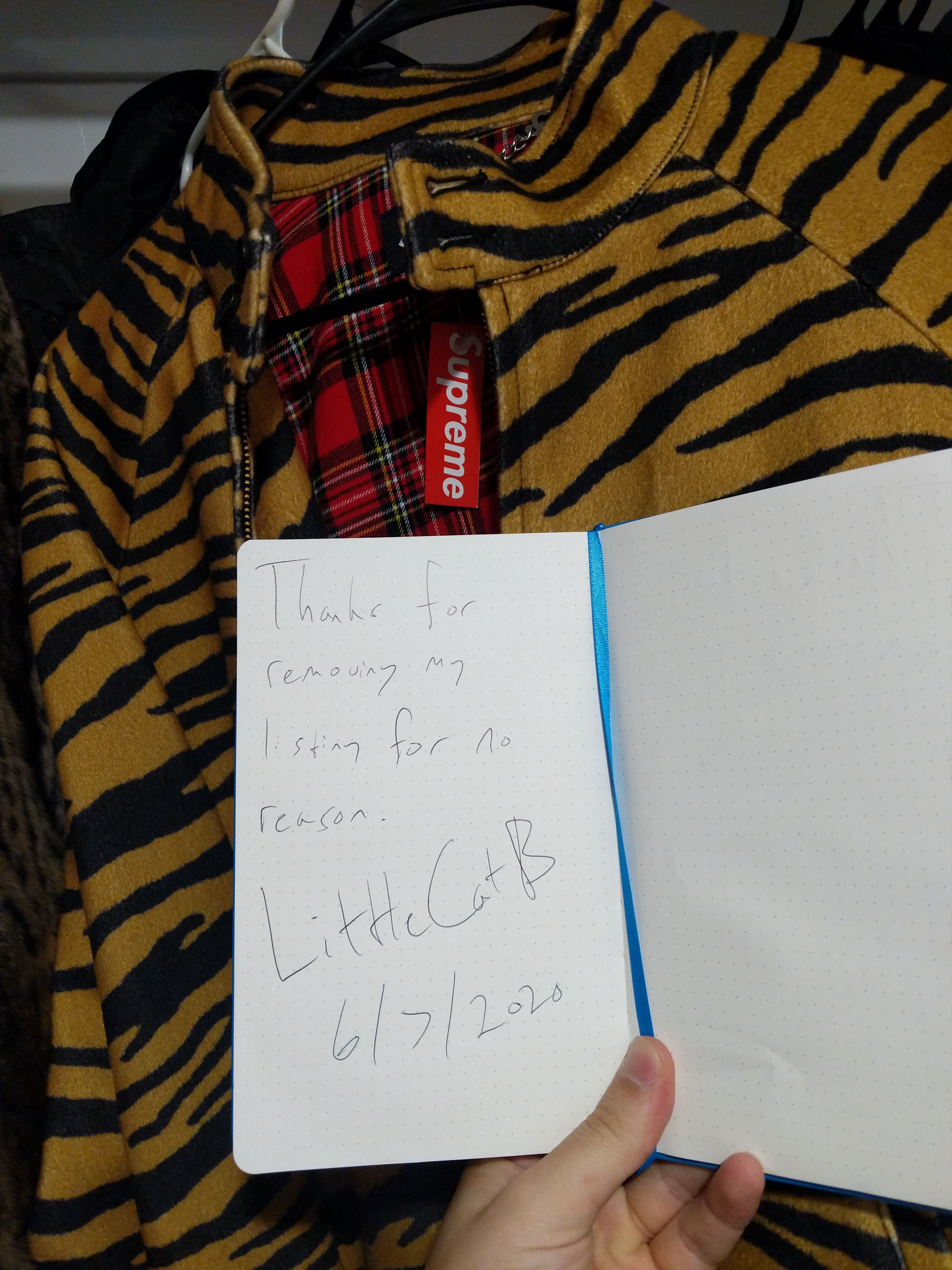 Loro Piana × Supreme Supreme Wool Harrington Jacket Tiger