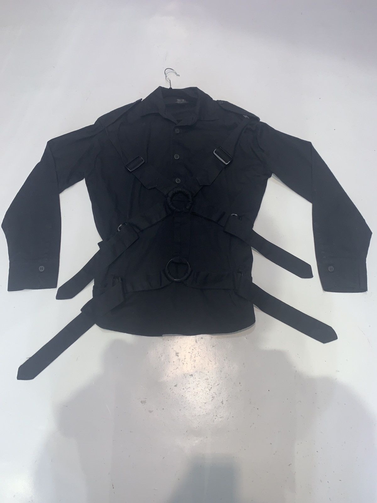 Vivienne Westwood Punk Black Cotton Bondage 'Parachute' Shirt