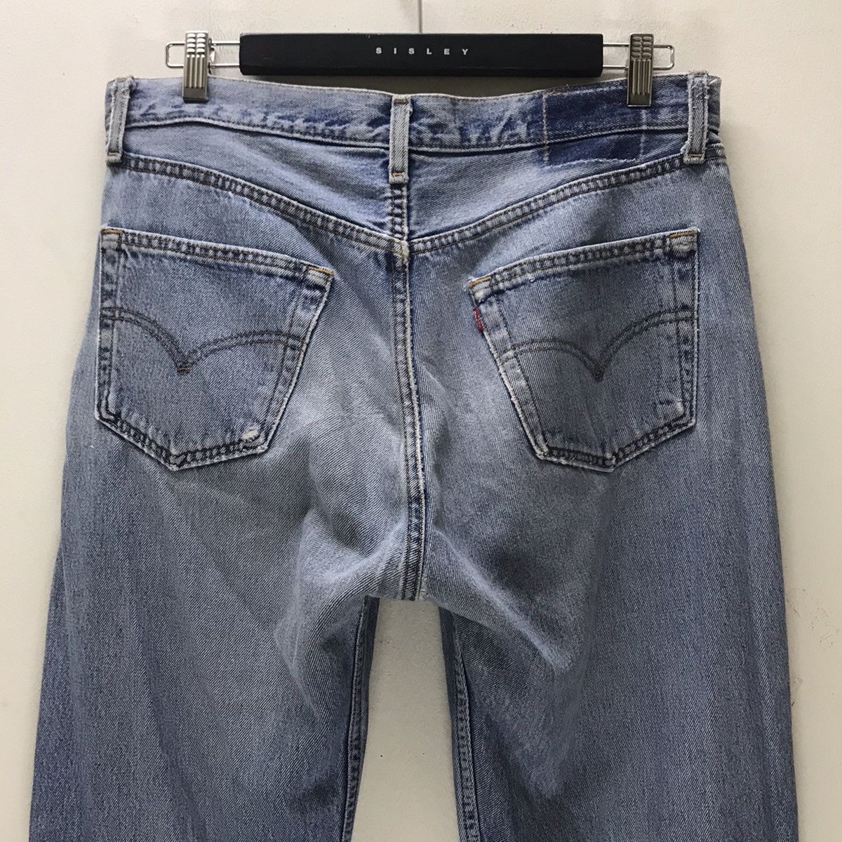 Levi's Vintage 90s Levis 501 Distressed Denim Jeans Patchwork Size US 35 - 11 Thumbnail