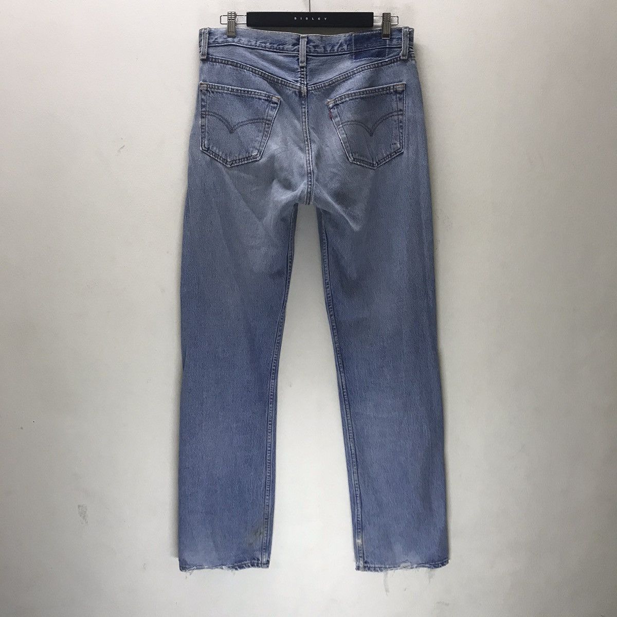 Levi's Vintage 90s Levis 501 Distressed Denim Jeans Patchwork Size US 35 - 10 Thumbnail