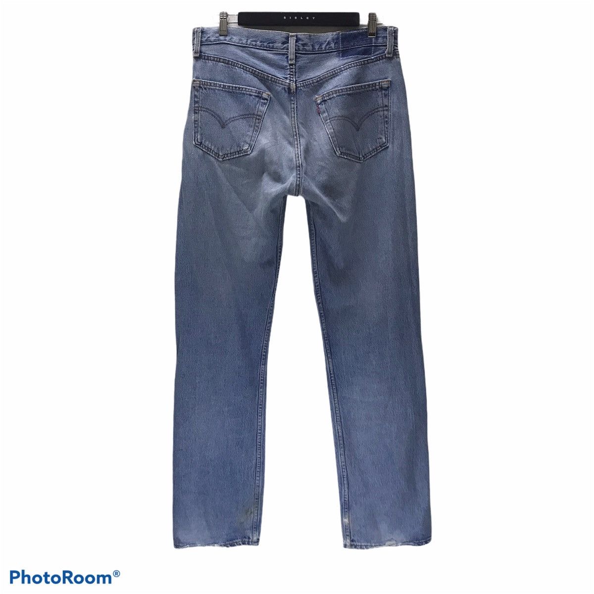 Levi's Vintage 90s Levis 501 Distressed Denim Jeans Patchwork Size US 35 - 2 Thumbnail
