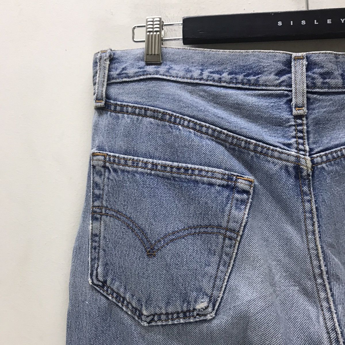 Levi's Vintage 90s Levis 501 Distressed Denim Jeans Patchwork Size US 35 - 12 Thumbnail