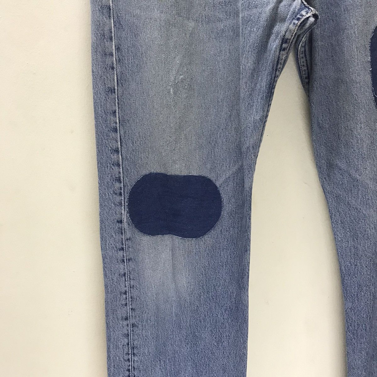 Levi's Vintage 90s Levis 501 Distressed Denim Jeans Patchwork Size US 35 - 6 Thumbnail