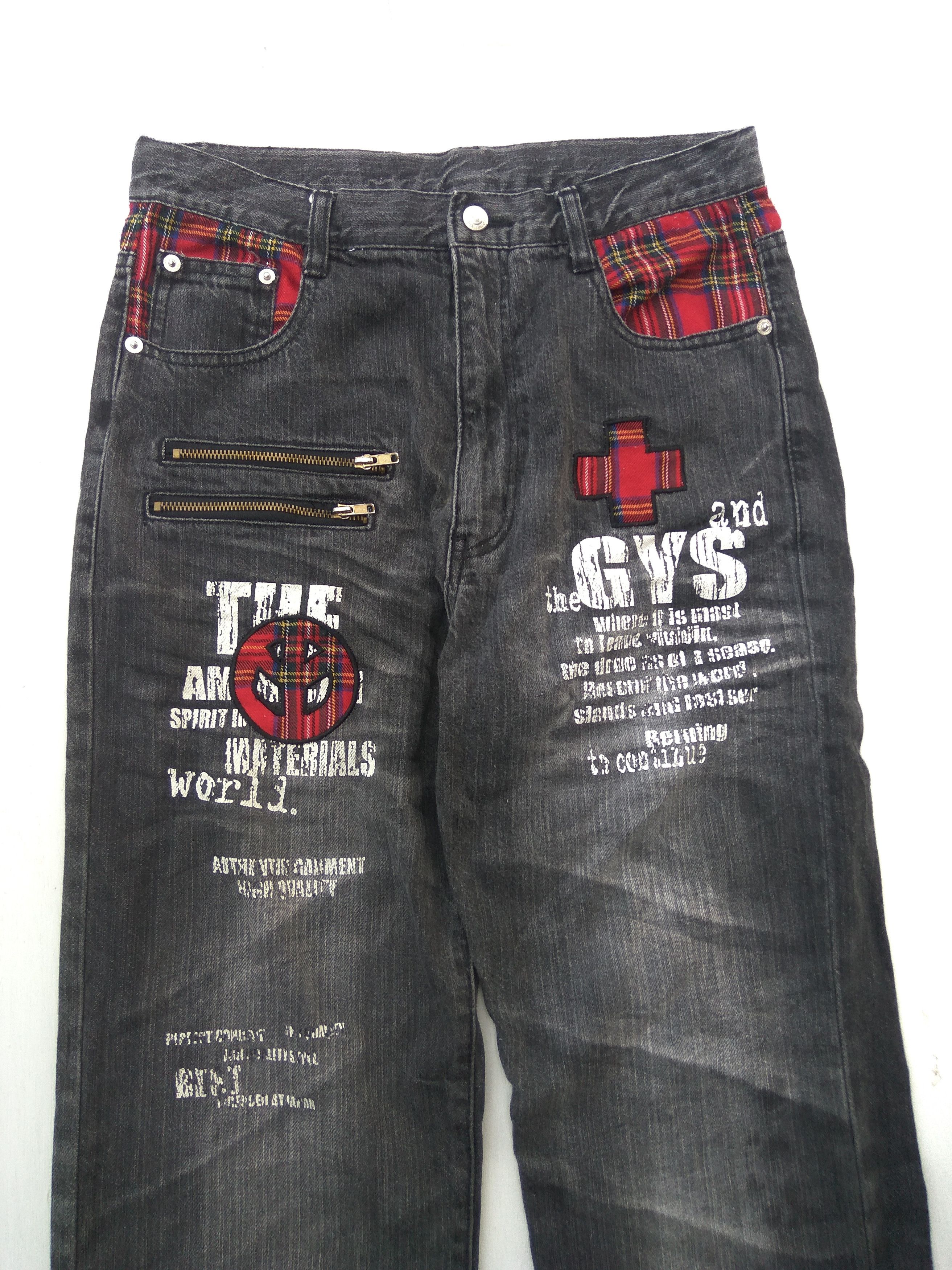 Seditionaries Japanese Designer GYS JEANS patchwork design Size US 29 - 2 Thumbnail