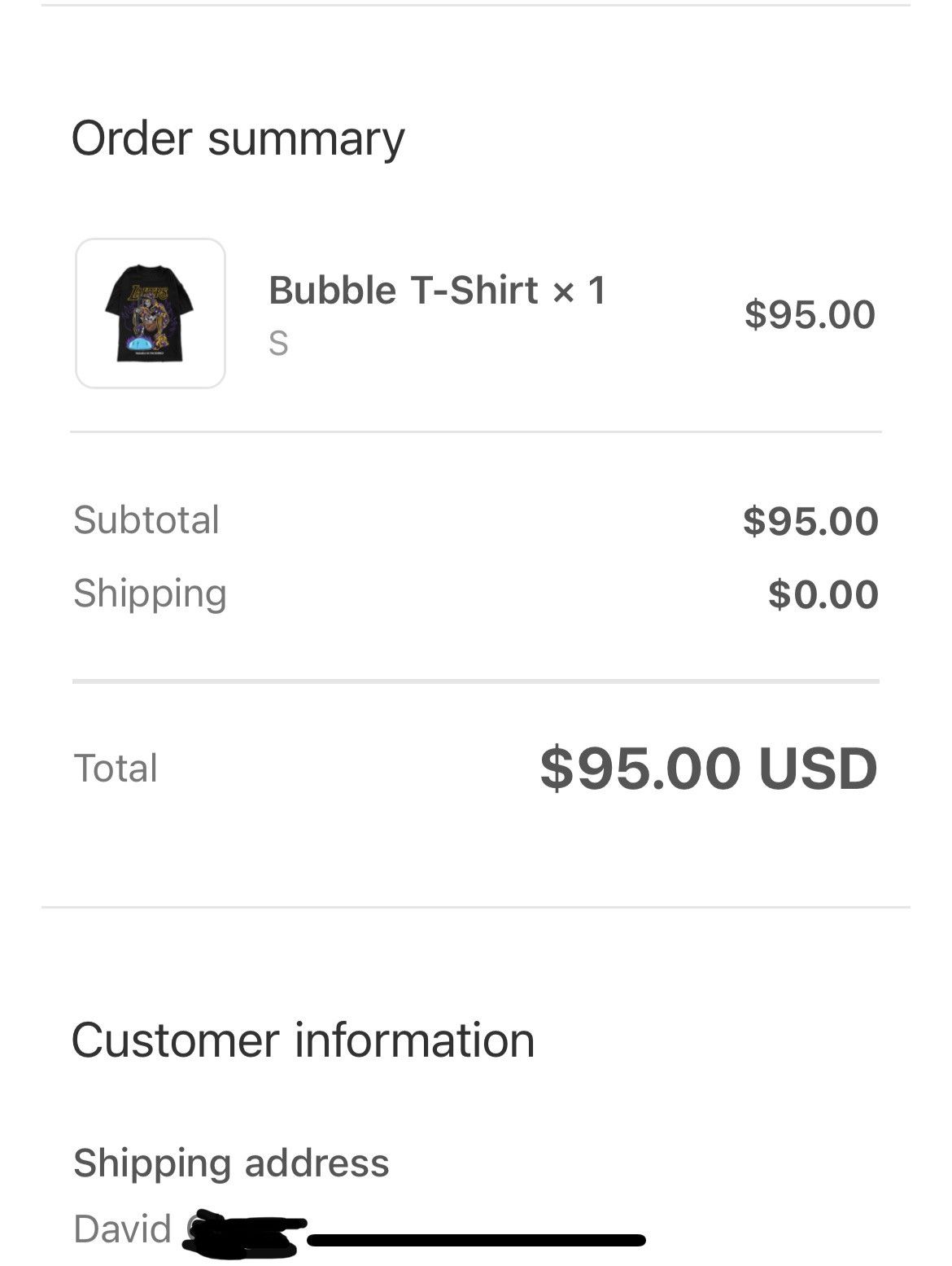 NBA × Warren Lotas Warren Lotas Lakers TROUBLE IN THE BUBBLE T-Shirt Size Small Size US S / EU 44-46 / 1 - 4 Thumbnail
