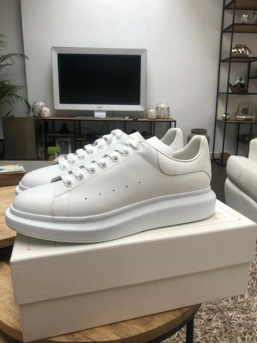 alexander mcqueen all white sneakers womens